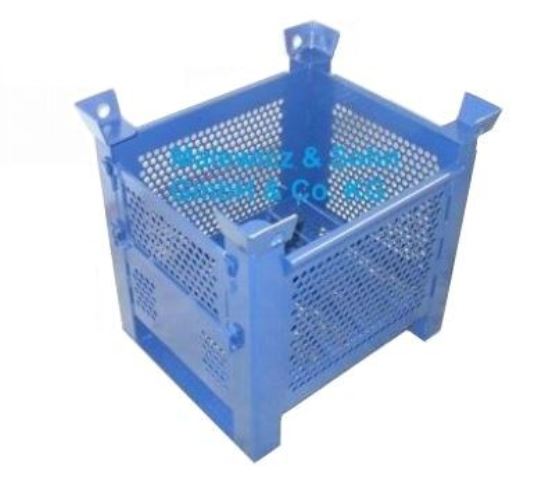 Lochblechbehälter mit Klappe 