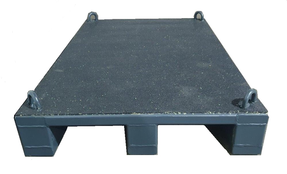 Schwerlastpalette-mit-Zurrösen-und-Antirutschmatte-Ansicht vorne 