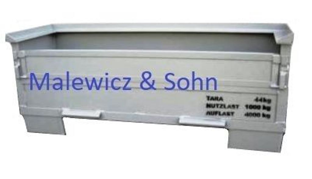 Blechbehälter mit halber Klappe und Poolfuß