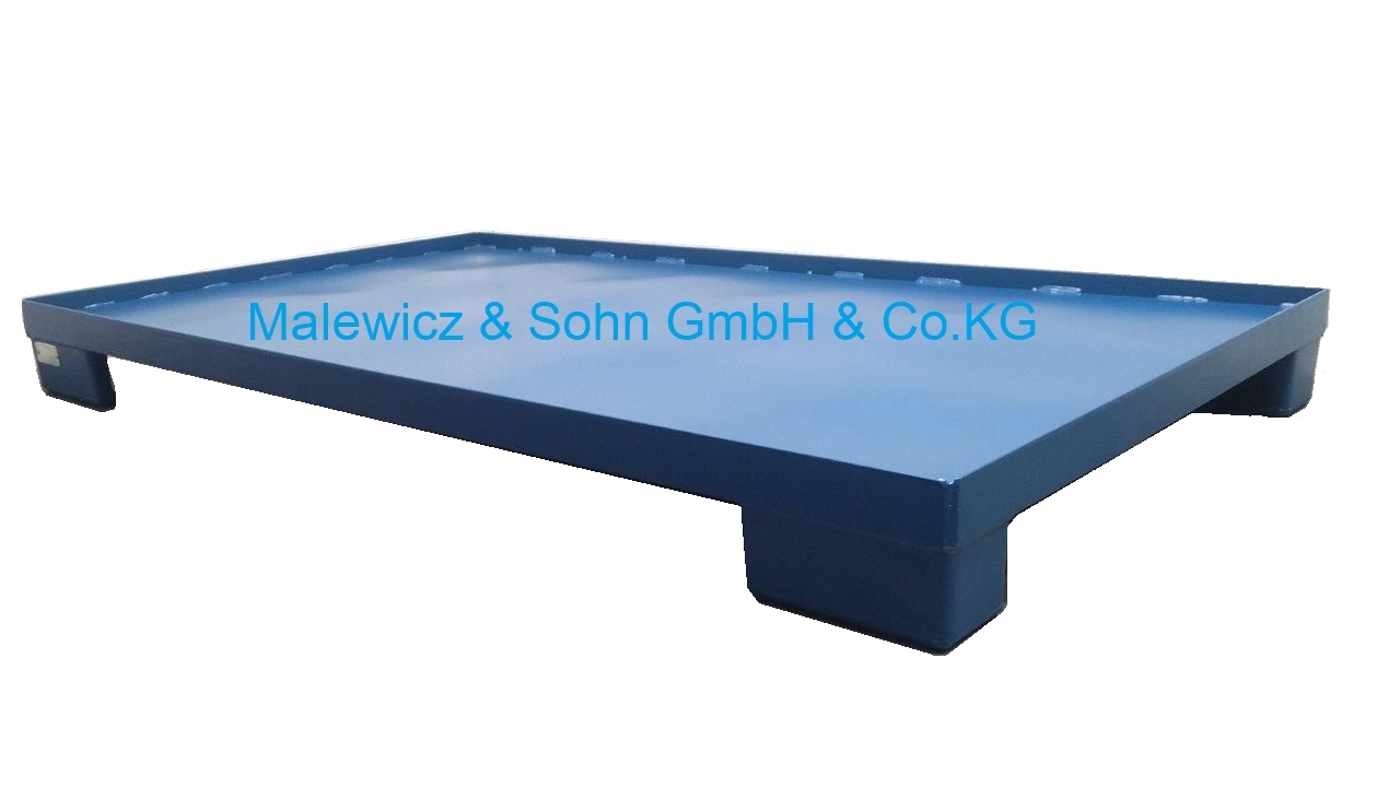 Stahlpalette mit Poolfuß Glattblechboden bis 2 t