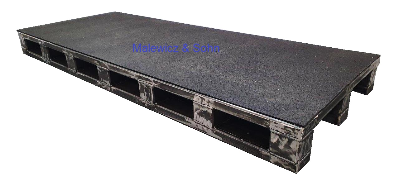 Stahlpalette 2 t Gummimatte