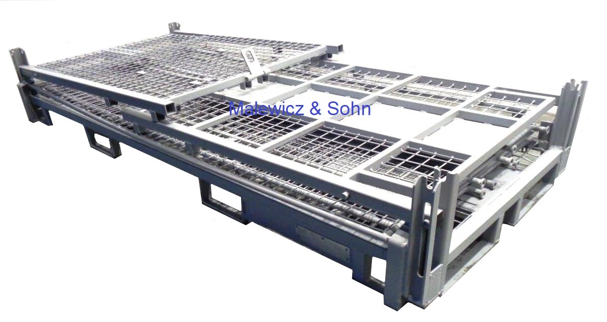 Motorradtransportgestell vergittert RAL 7040 