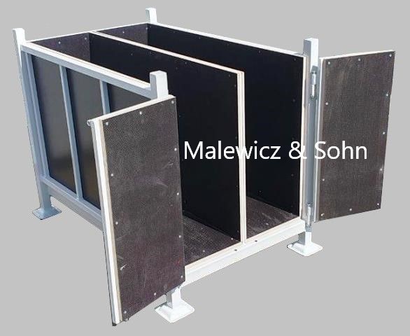 Textilrollenbehälter starr mit Doppeltür