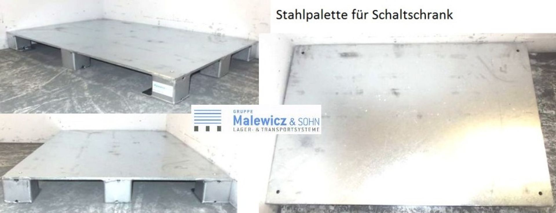 Stahlflachpalette für Schaltschrank