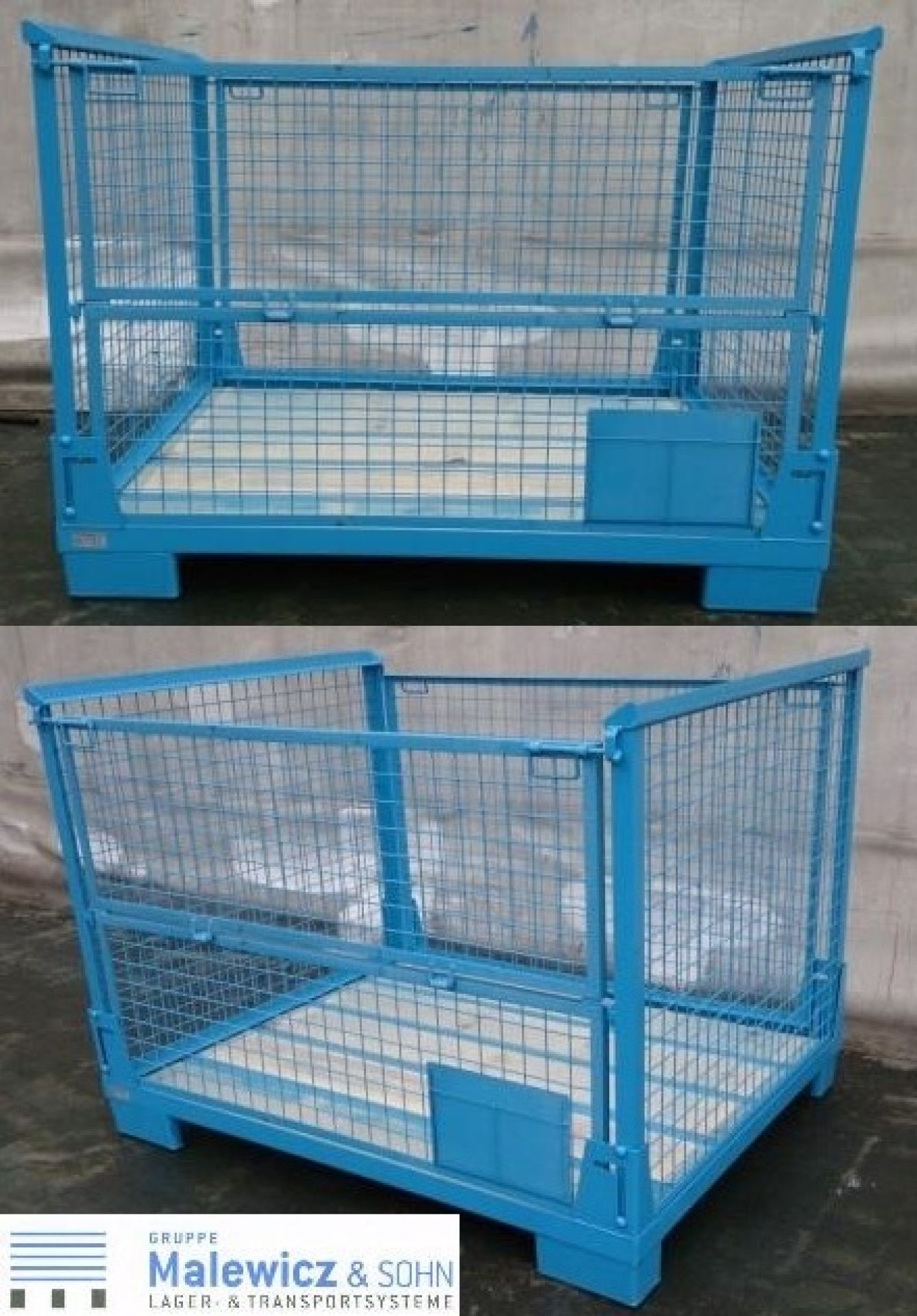 Gitterboxen faltbar halbe Klappe an Vorderseite