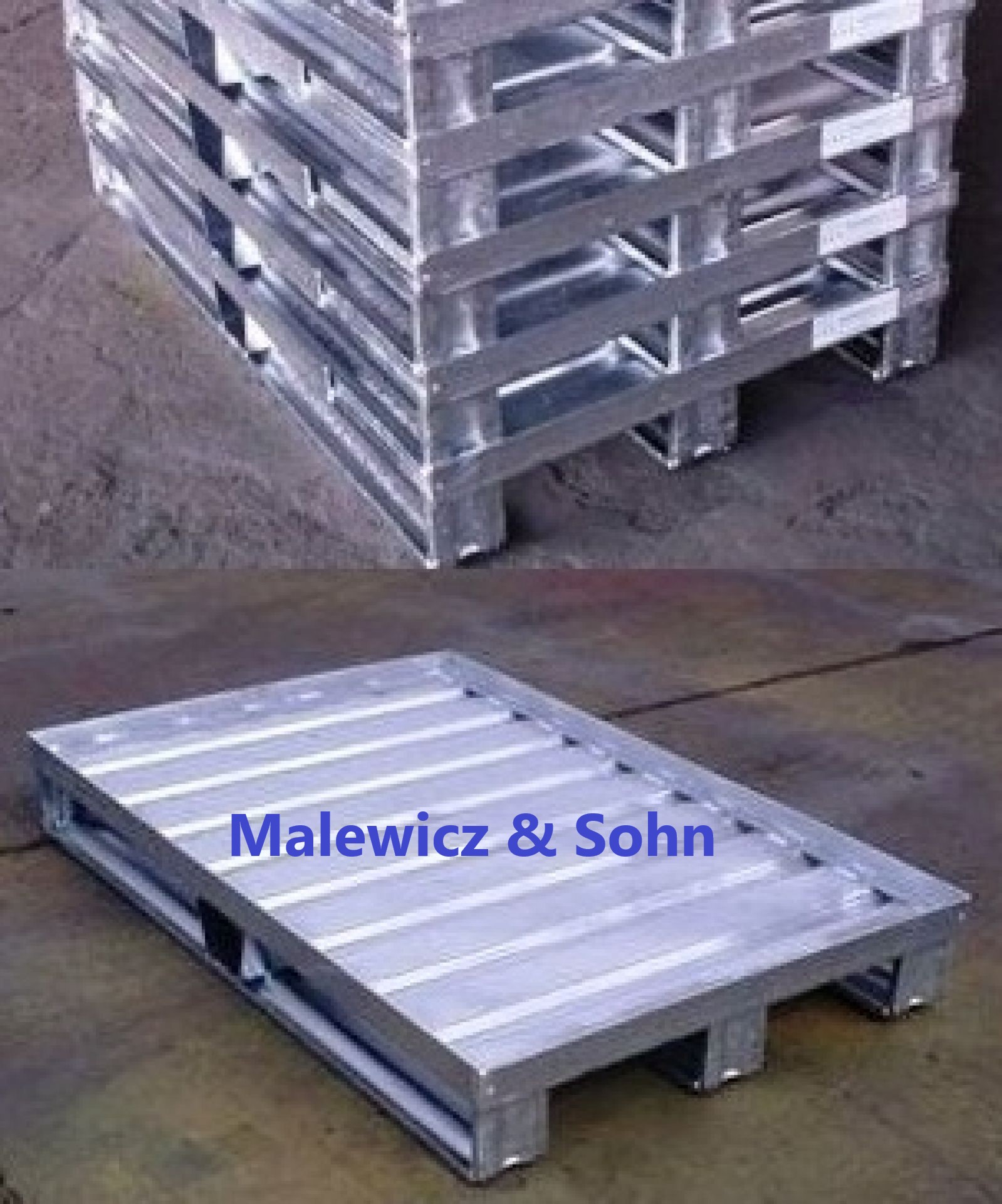 Stahlpalette Sickenblechboden und Rand