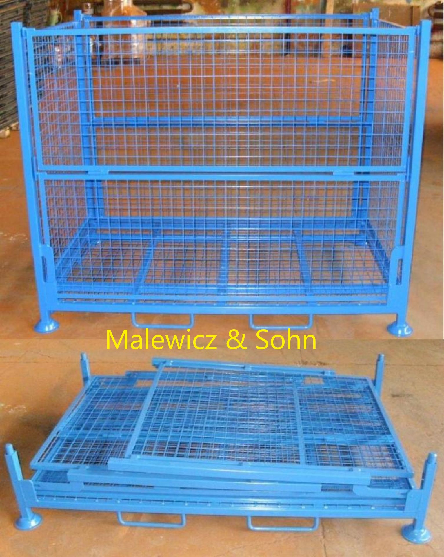 Rungengestell faltbar mit Gitterwand