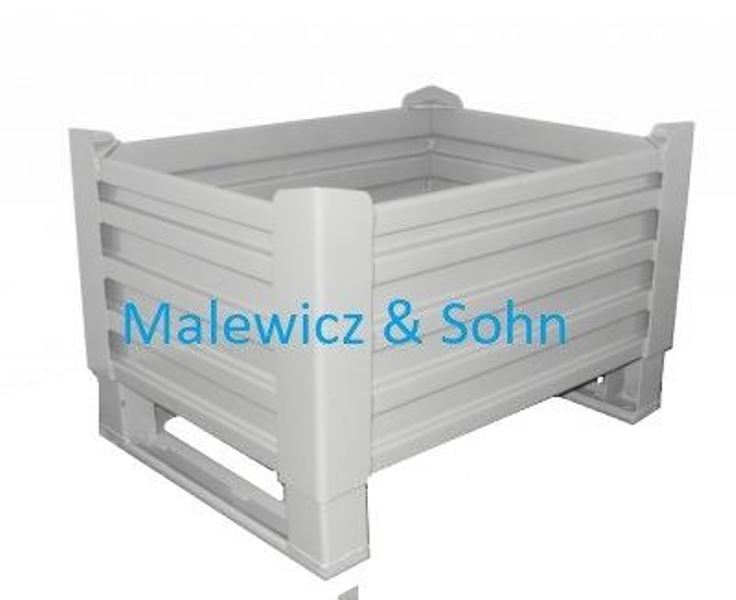 Blechbehälter mit Kufen und Glattblechboden