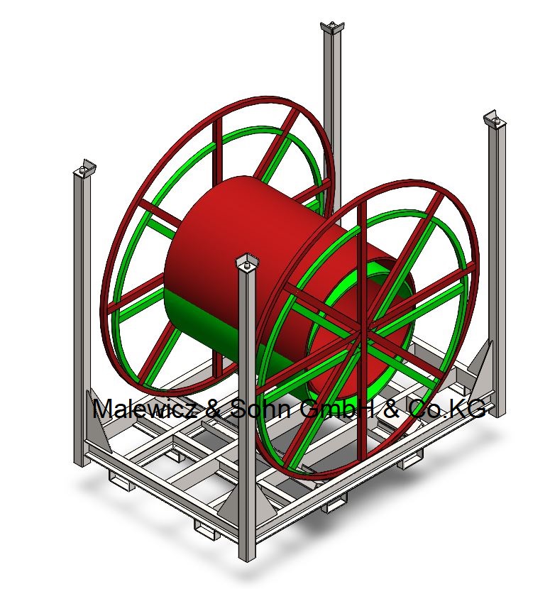 Spulengestell für Metallhaspel Ø 2500 mm