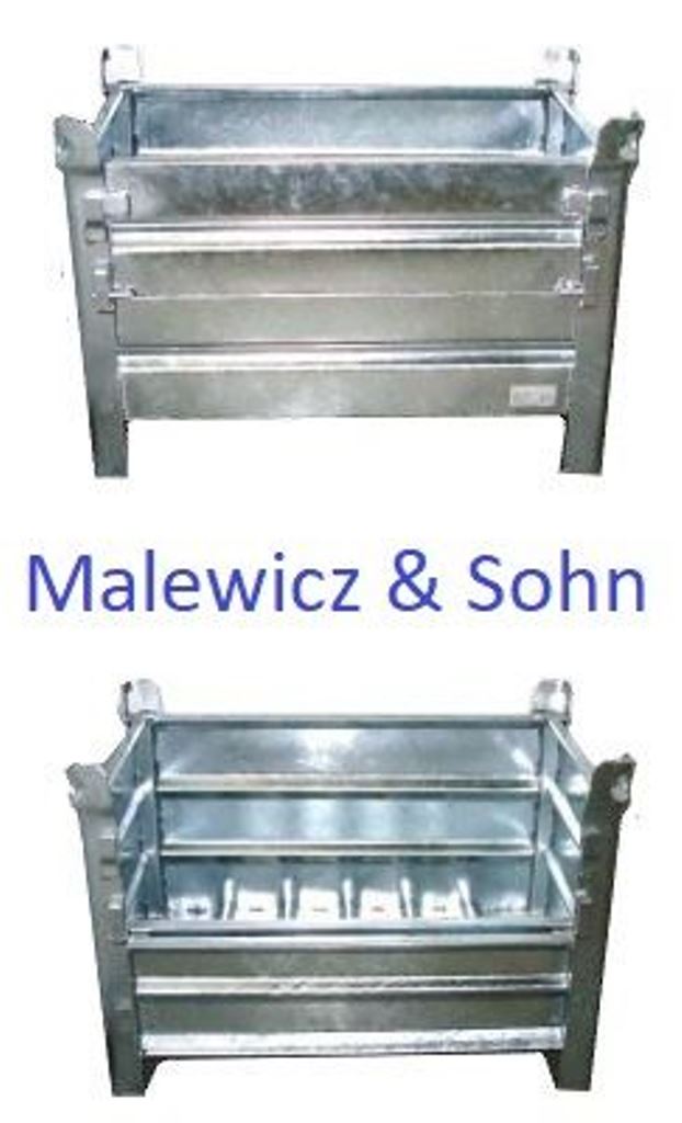 Lagerbehälter mit halber Klappe