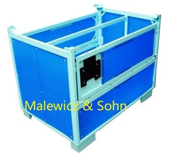 Transportbehälter mit Klappen