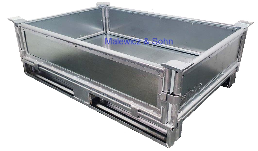 Stahlpalette  Aufsatzrahmen Glattblech stapelbar