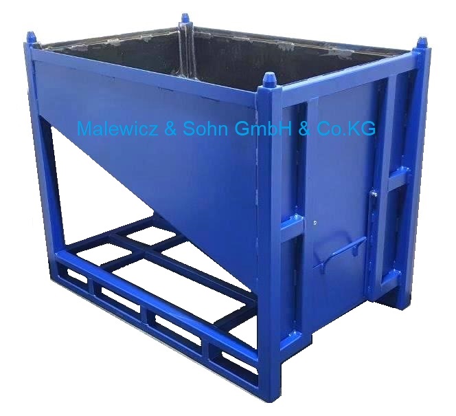 Silobehälter mit Kufen Schieber seitlich