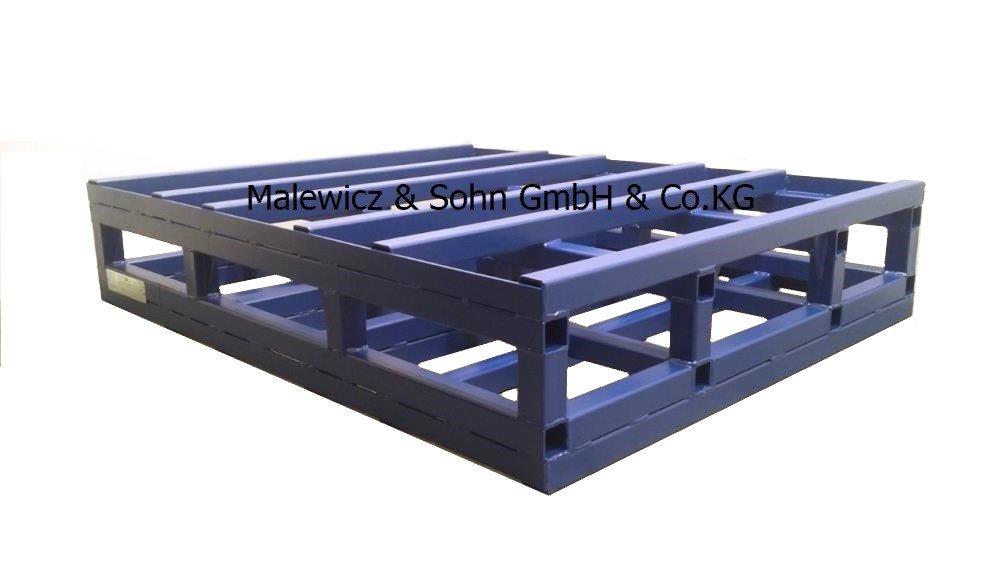 Spulenpalette schachtelbar blau lackiert