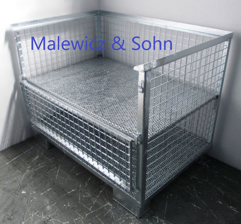 Waschgitterbehälter mit 2 Lochblechböden