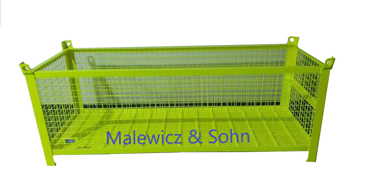 Gitterbehälter Klappe an kurzer Seite