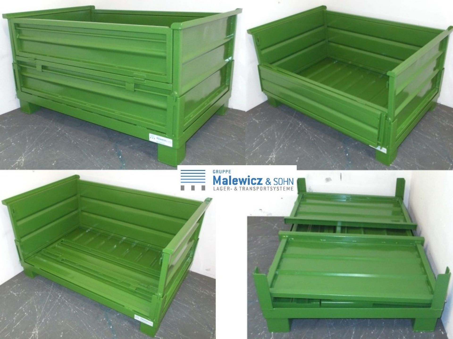 Lagerbehälter mit Klappe faltbar