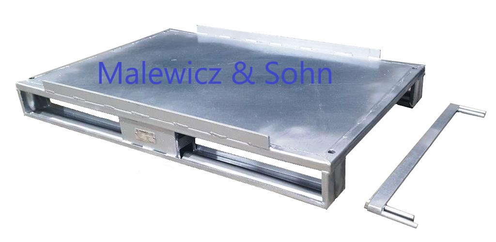 Stahlpalette mit Flacheisen kurze Seite steckbar