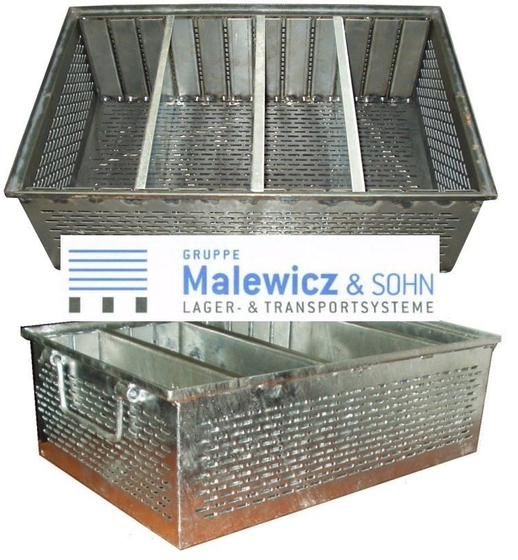 Transportbehälter mit Fallgriffen