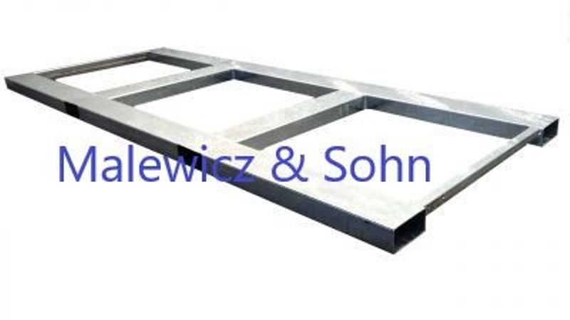 Stahlpalette flach mit Einfahrkanälen
