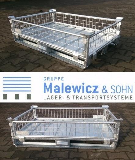 Gitteraufsatzrahmen für Stahlpalette diagonal faltbar