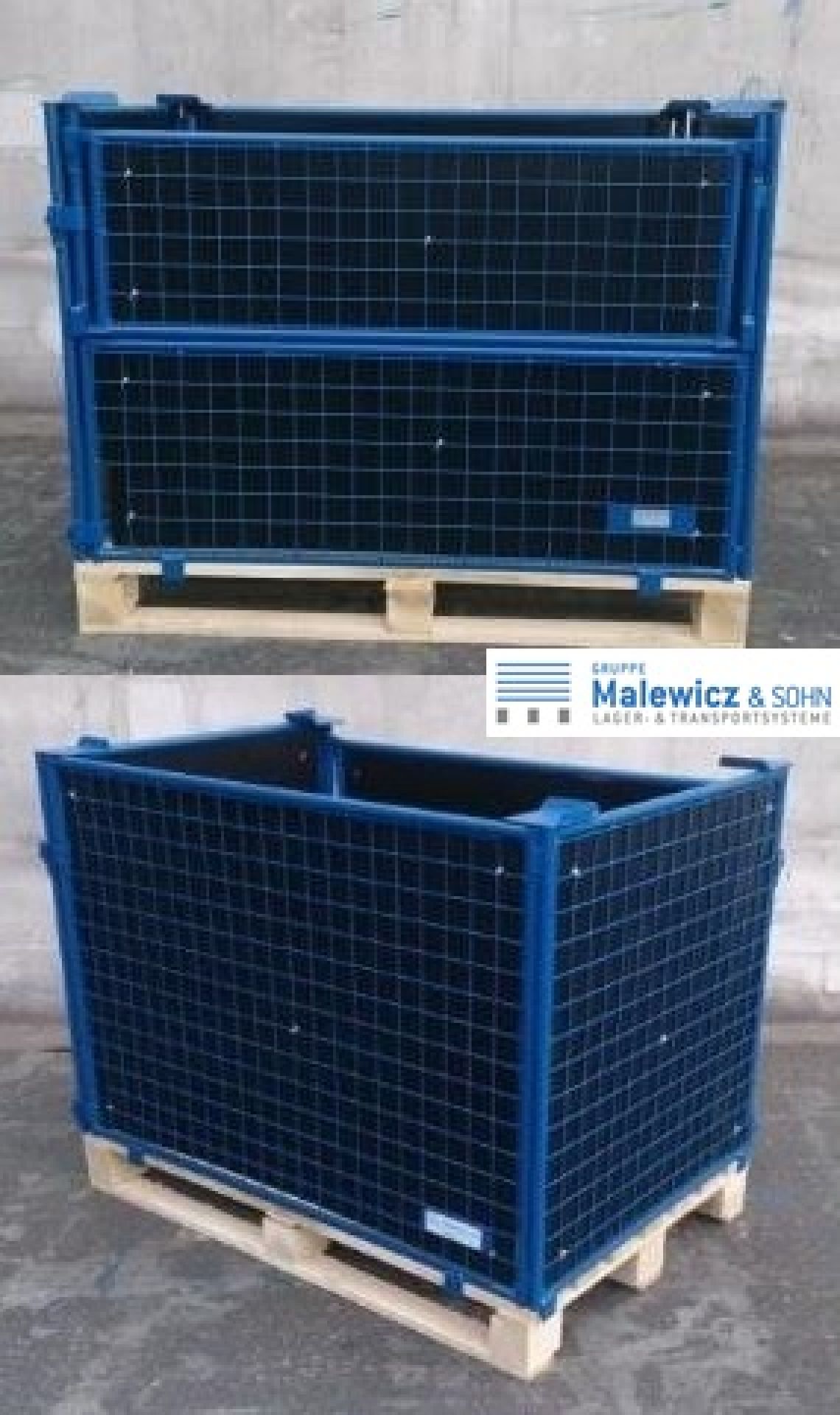 Gitteraufsatzrahmen mit HKP-Platten ausgekleidet