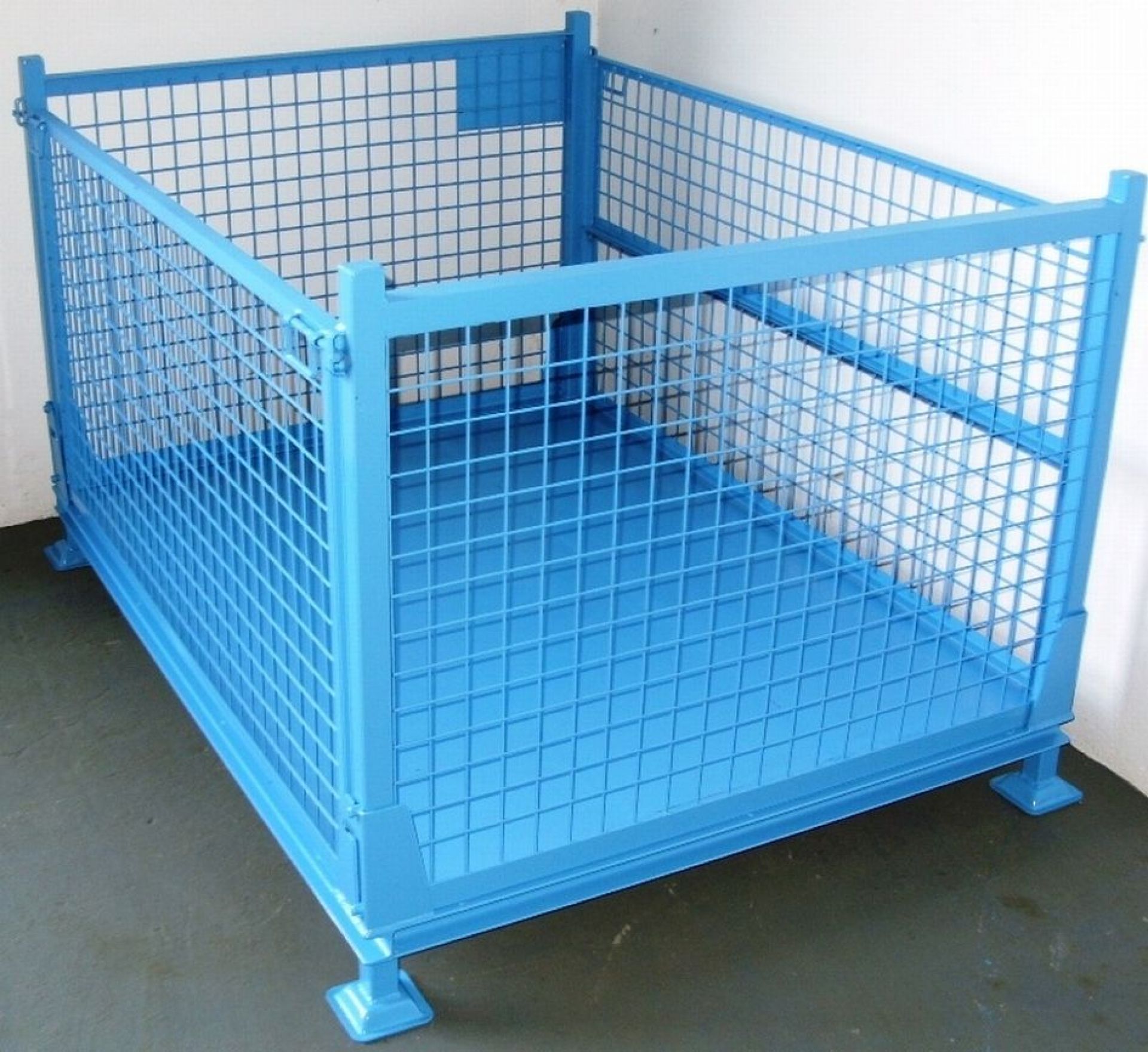 Gitterbox faltbar mit halber Klappe an der Langseite